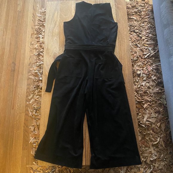 Banana Republic Vegan Faux Suede Wide-Let Jumpsuit 10p - Picture 4 of 11